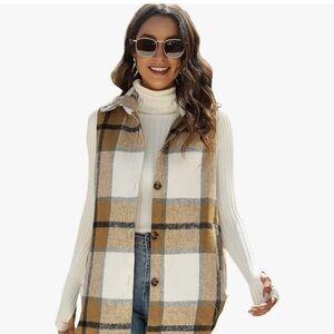 Plaid Vest- Perfect for the Fall! Size XL